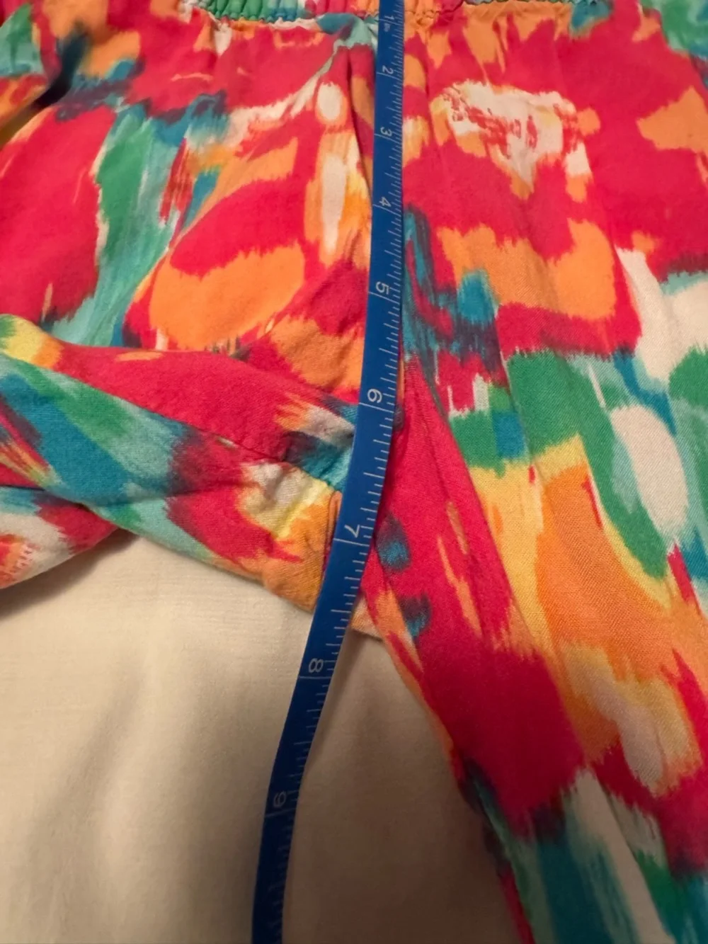 The Children's Place Girls Rainbow Floral Joggers Pants Sz 7/8 Colorful Elastic